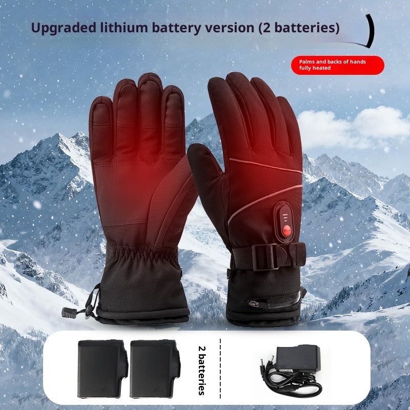 Heated Gloves — Outdoor Cycling, Reflective Battery-Powered