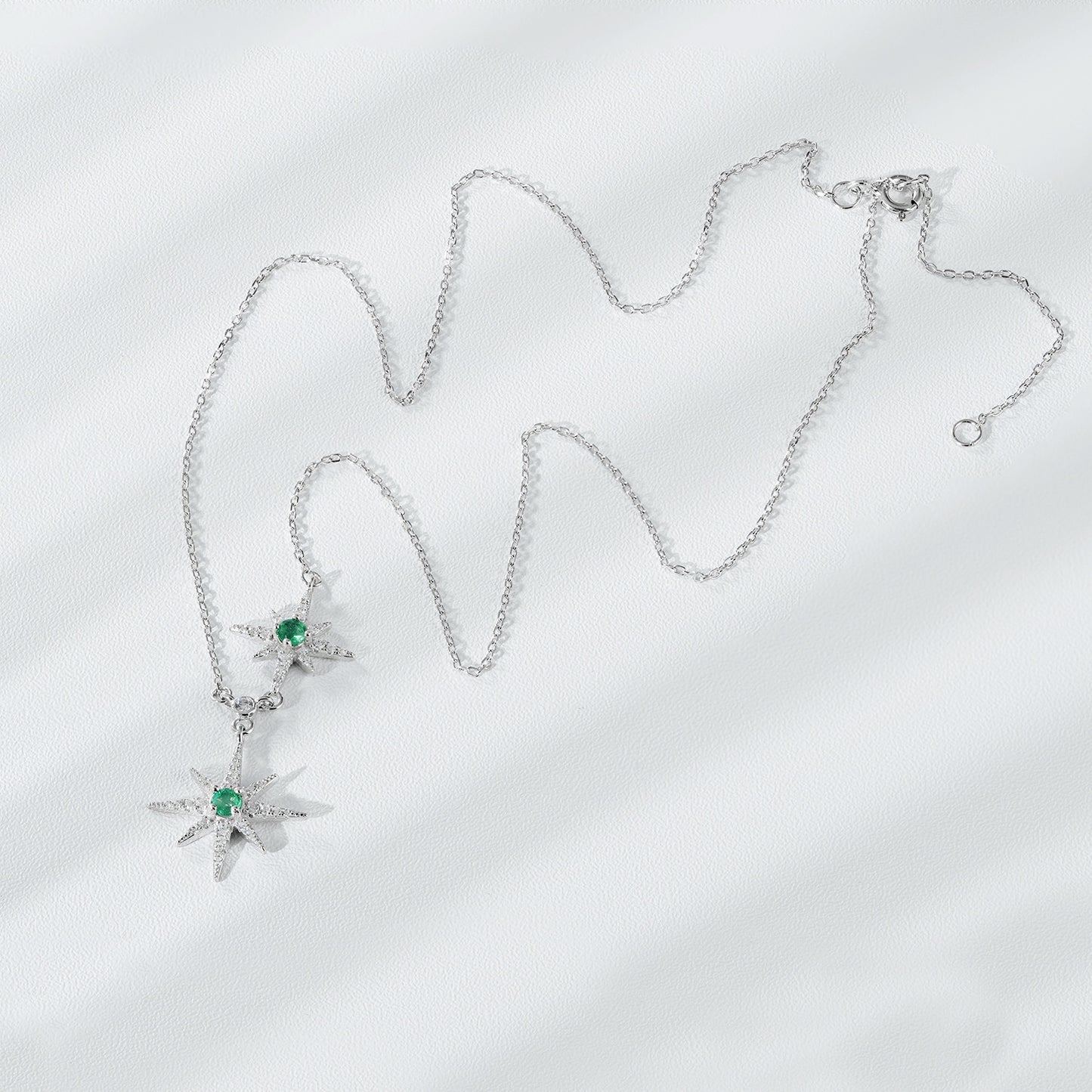 Star Charm Chain Necklace — 925 Silver for Women