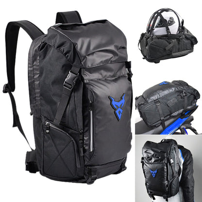 Motorcycle Travel Backpack — Helmet Carrier, 35L