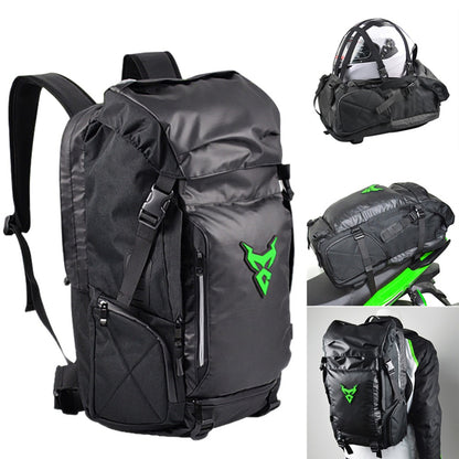 Motorcycle Travel Backpack — Helmet Carrier, 35L