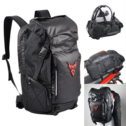 Motorcycle Travel Backpack — Helmet Carrier, 35L