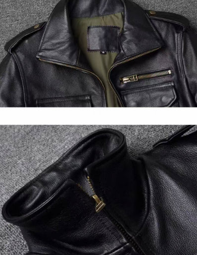 Leather Workwear Jacket — Unisex, Autumn-Winter Riding