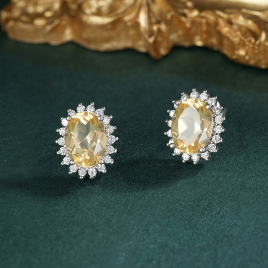 Topaz & Peridot Drop Earrings — 925 Silver Luxury