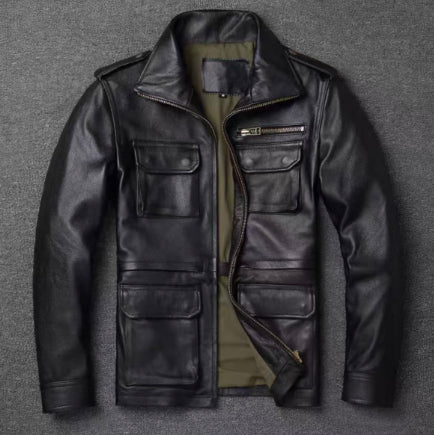 Leather Workwear Jacket — Unisex, Autumn-Winter Riding
