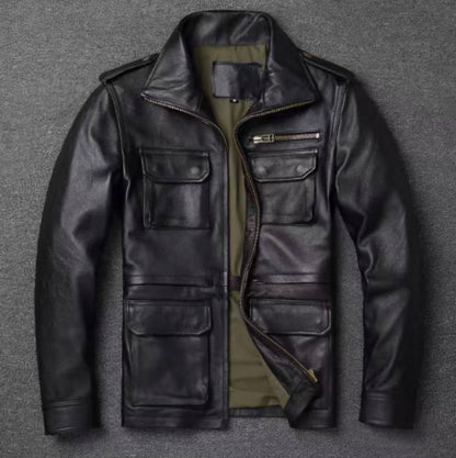 Leather Workwear Jacket — Unisex, Autumn-Winter Riding