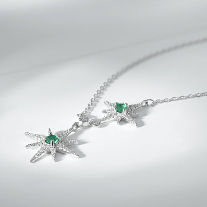 Star Charm Chain Necklace — 925 Silver for Women