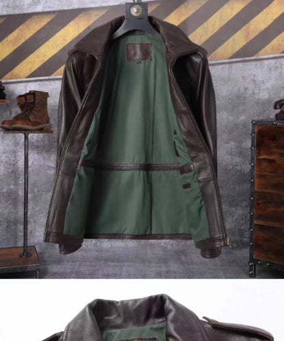 Leather Workwear Jacket — Unisex, Autumn-Winter Riding