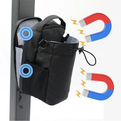 Magnetic Gym Bag — Phone Pocket, Bottle Pouch Carrier