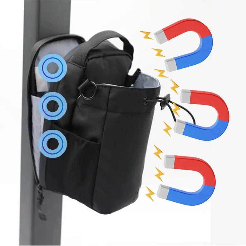 Magnetic Gym Bag — Phone Pocket, Bottle Pouch Carrier