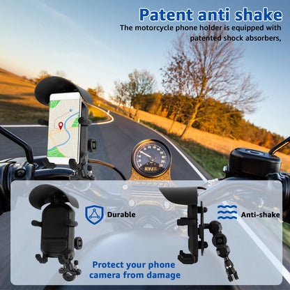 Motorcycle Phone Mount — 1s Quick-Release, Anti-Vibration