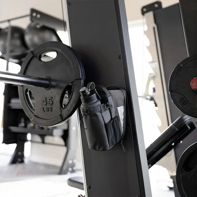 Magnetic Gym Bag — Phone Pocket, Bottle Pouch Carrier