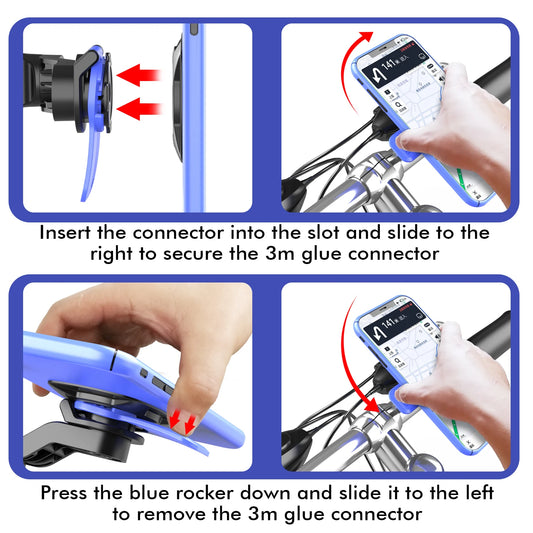 Anti-Shake Phone Mount — Quick-Release Bike Holder