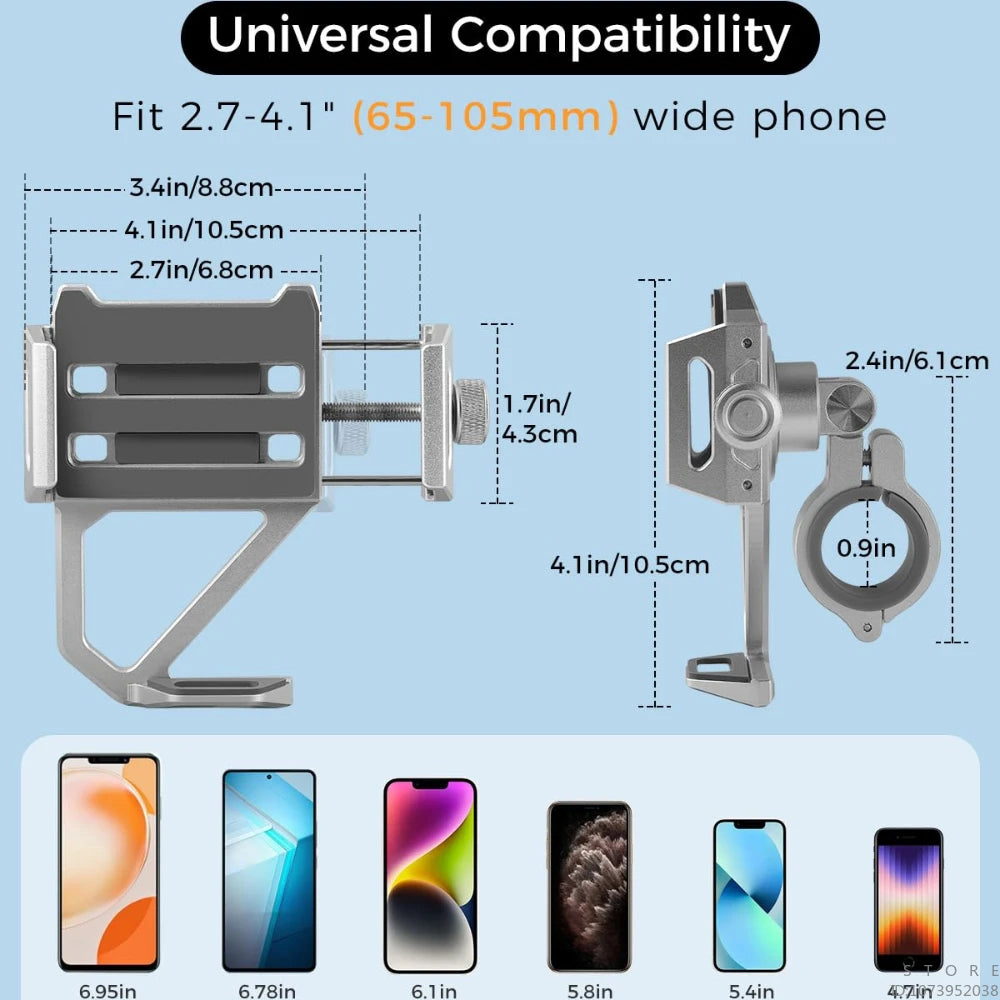 Aluminum Phone Mount — Handlebar Bike & Motorcycle