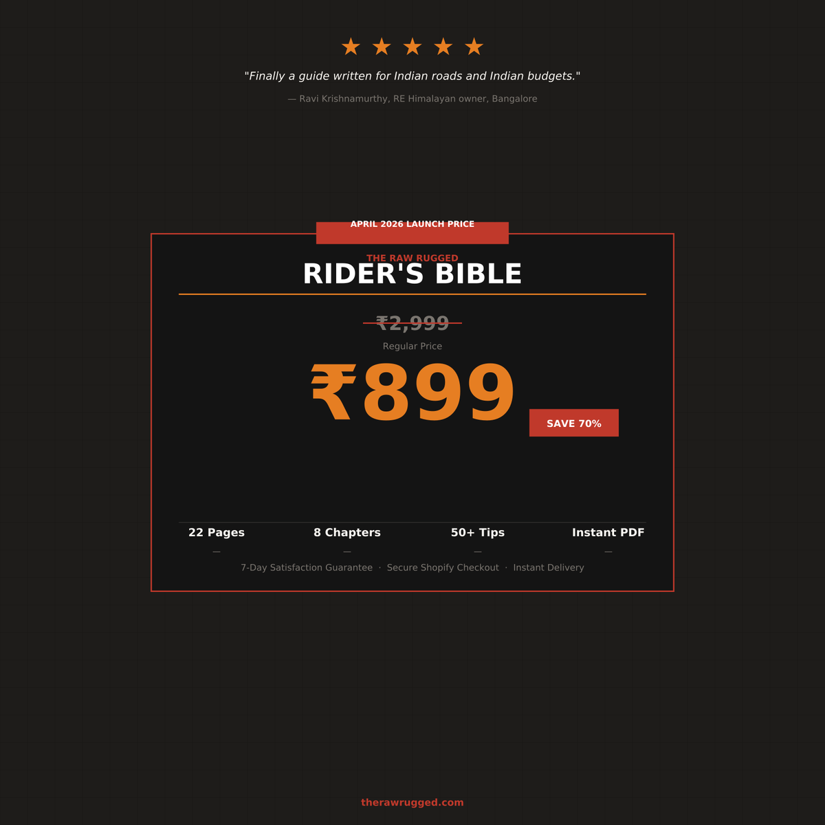 The Raw Rugged Rider's Bible - India's Ultimate Car & Motorcycle Guide (Digital PDF)