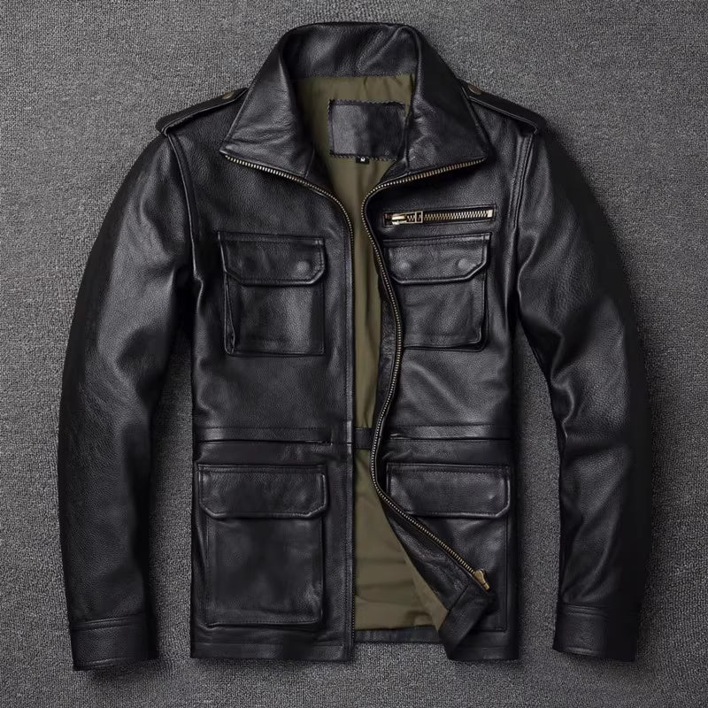 Leather Workwear Jacket — Unisex, Autumn-Winter Riding