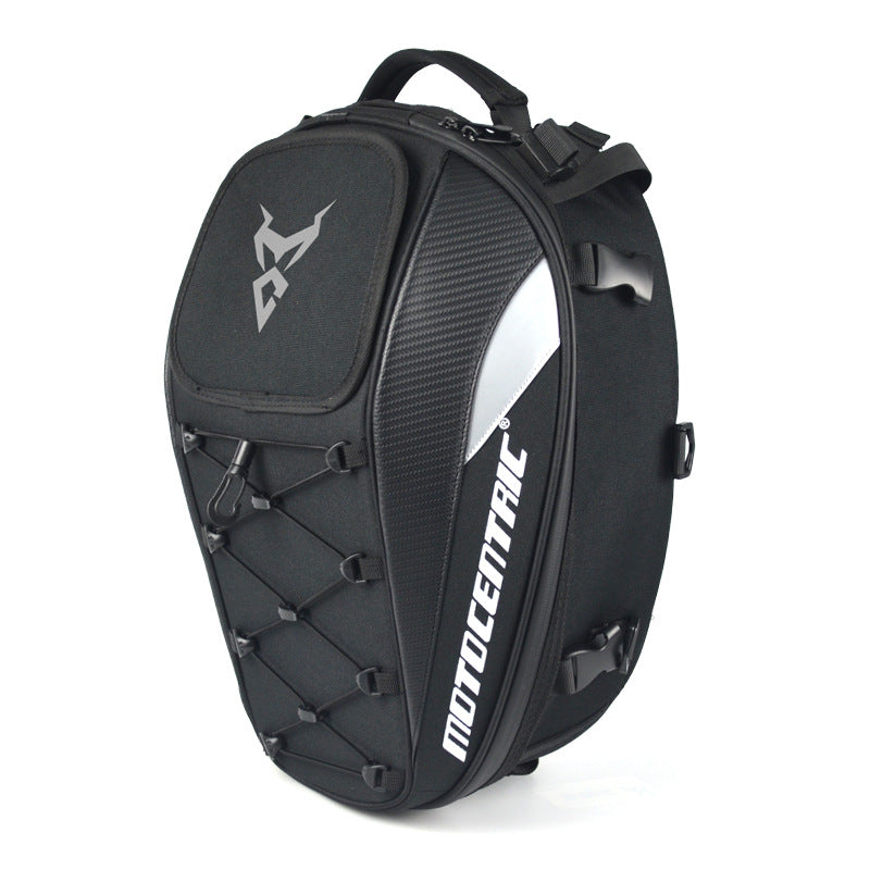 Motorcycle Tail Bag — Large Capacity, Rear Helmet Bag