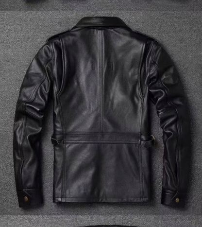 Leather Workwear Jacket — Unisex, Autumn-Winter Riding