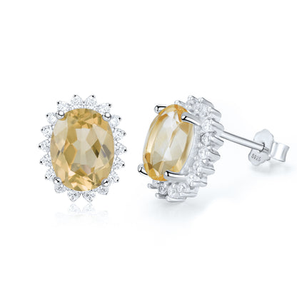 Topaz & Peridot Drop Earrings — 925 Silver Luxury